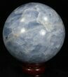 Polished Blue Calcite Sphere #32130-1